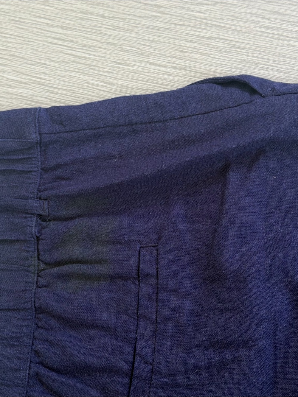 A New Day NWT Navy Linen Blend Cropped Wide Leg Pants Size 16 NWT - Picture 10 of 15
